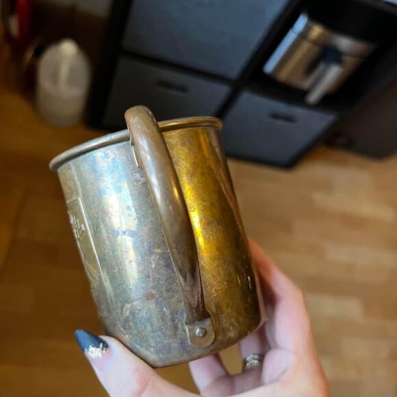 Single Vintage Paykoc Copper Moscow Mule Mug with Mule Logo, Vintage Copper - Picture 5 of 10